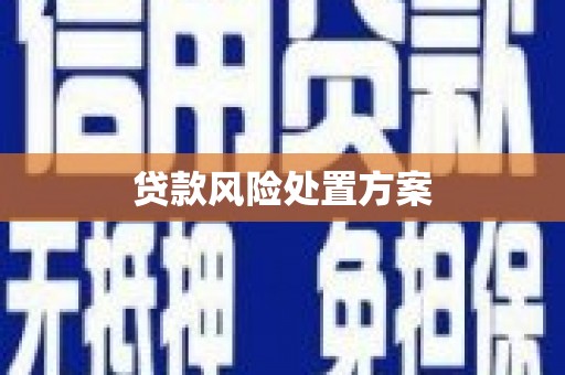 左权贷款风险处置方案