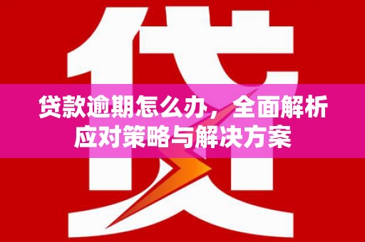 左权贷款逾期怎么办，全面解析应对策略与解决方案
